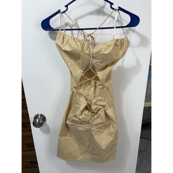 Lovers And Friends 'Carmel' Mini Beige Dress Size Medium - NWT Sexy Girlie - Picture 2 of 13